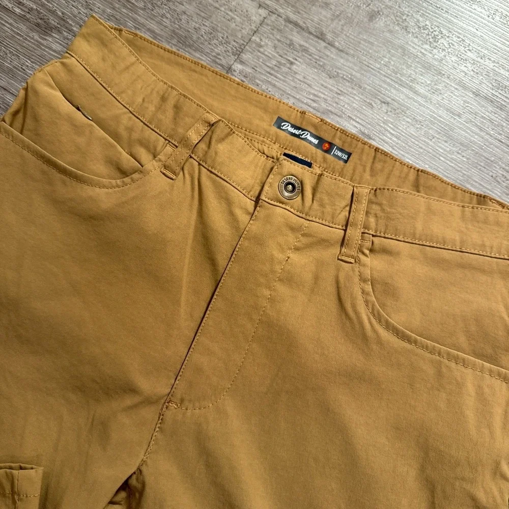 Desert Dunes Pants Mens 32 Beige Stretch Performance Straight Fits 32x31 Outdoor